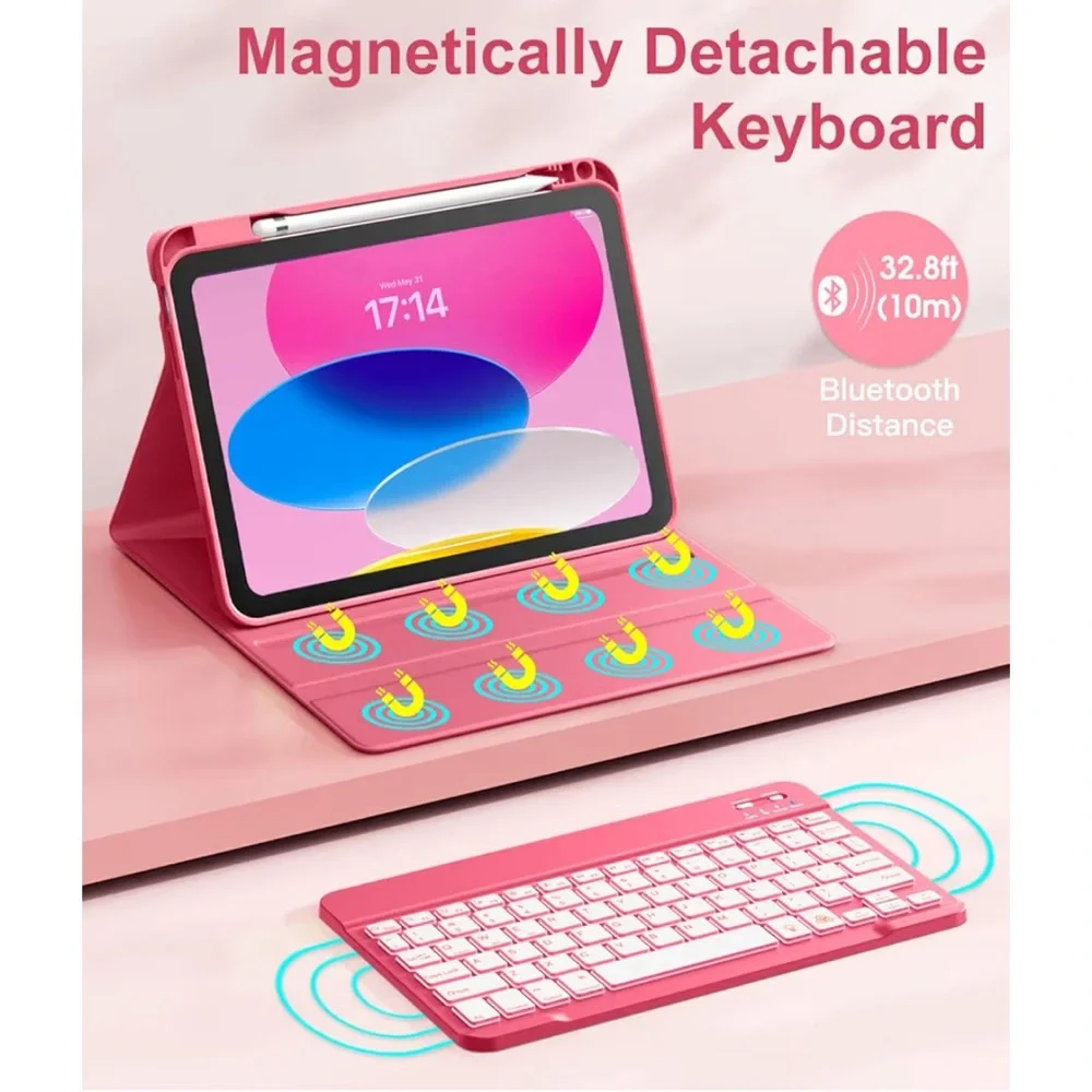 iPad Keyboard & Case with Stand and Pencil Holder